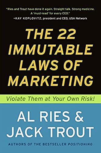 22 Immutable Laws of Marketing - 9780887306662